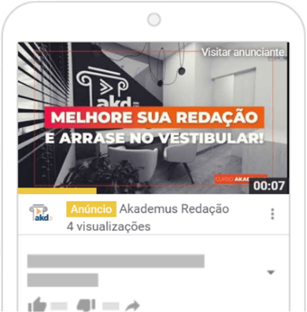 Exemplo campanha Youtube